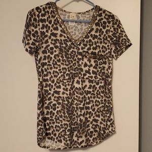 Leopard and sequin top.